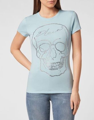 Philipp Plein T-Shirt Round Neck Women in Lightblue at Nordstrom, Size X-Small