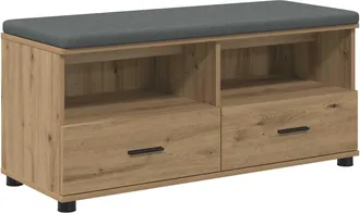 vidaXL Banco Para Zapatos Con Coj&iacute;n Roble Artisan 100 X 38 X 46 Cm Vidaxl