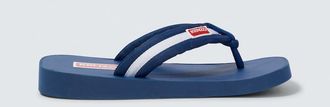 Kenzo Logo striped thong sandals