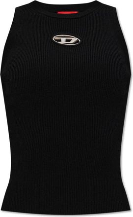 Diesel M-Caddix-Top - Dames - Tops zonder mouwen - Zwart - S - Polyester - Tops