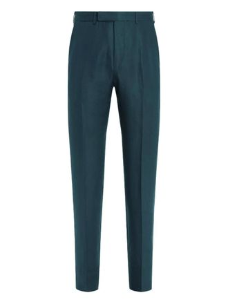 Ermenegildo Zegna linen tailored pants - men - Linen/Flax - 54 - Blue