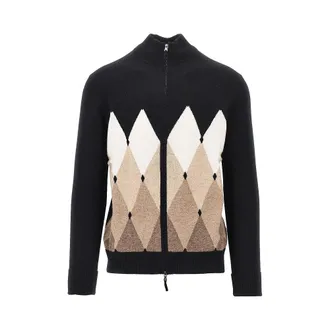 Ballantyne Diamond-shaped cashmere cardigan Man 48