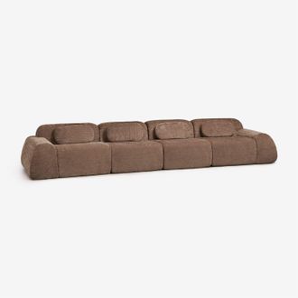 Sklum Sof&aacute; Modular De 4 Piezas En Chenilla Envasado Al Vac&iacute;o Merida Sklum