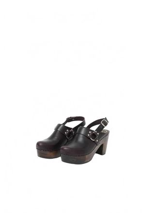 No.6 Store Womens Hugo Clog On Platform In Black Cherry