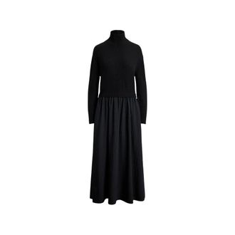 Ralph Lauren Kleedjes, Dames, Zwart, S, Midi Jurk