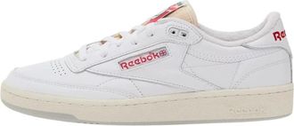 Reebok Club C 85 Vintage Sneakers Wit- Krijt Vector Rood-40 - Heren - Tennisschoenen - Wit - 44 EU - Leer - Fitness