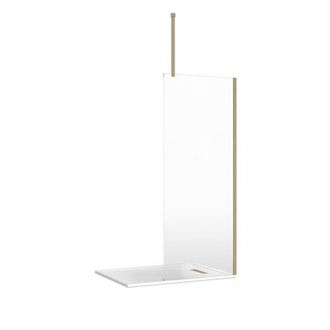 Crosswater Gallery 8 Zijwand - 199.7x135.5cm - 8mm - helder glas - zonder profiel en stabilisatiestang