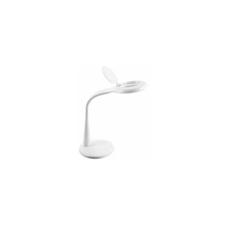 Fabrilamp Flexo Plath Blanco 8w 595lm 5000k C/lupa Reg.inten Flexib Orientab Tactil 43x18x38cm