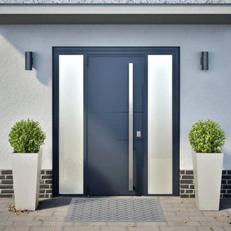 Berkfield Home Garden Planters 35x35x75 cm 2 pcs Stainless Steel in Light Grey | Size: 35 x 35 x 75 cm