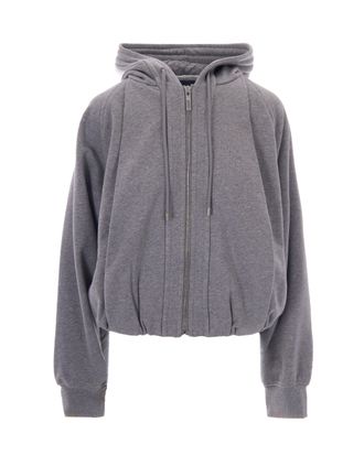 Sportmax Grey Fashion Cotton-Blend Hoodie