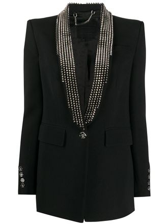 Philipp Plein Blazer con borchie - Nero