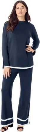 Roaman's Colorblock Lounge Set in Navy White at Nordstrom, Size 40
