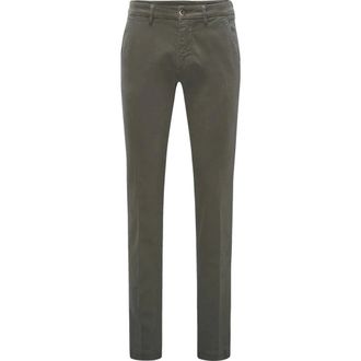 Mason's Chinos, male, Green, S, Slim Fit Chino Trousers in Top Grey