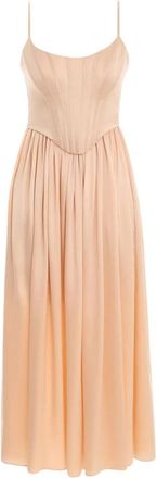 Zimmermann Zijden Corset Jurk in Zandkleur - Dames - Casual kleedjes - Beige - S - Kleedjes
