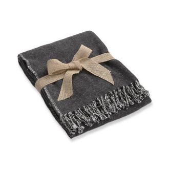 Tag Recycled Acrylic Decorative Throw Blanket Dark Gray Sofa Bed in Black at Nordstrom