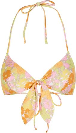 Chlo&eacute; Floral-print Halterneck Bikini top - Multicoloured - 34 (UK6 / XS)