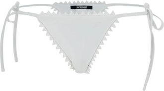 Jacquemus Picot Bikini Bottom - Dames - Bikinis - Wit - M - Satijn - Badmode