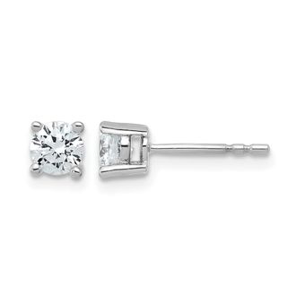 Diamond2Deal 14k Yellow Gold 3/4 ct Round Lab Grown Diamond Stud Earrings VS Clarity, G-H Color