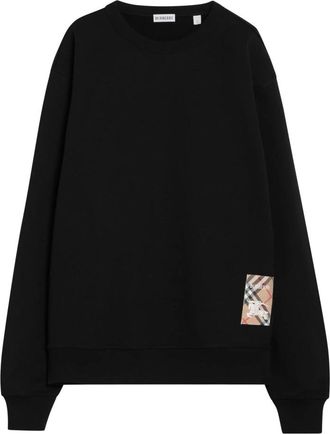 Burberry Sweatshirts, male, Black, Size: M Crewneck Sweatshirt