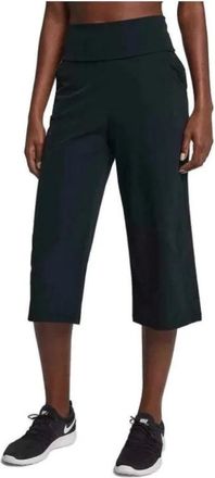 Nike Bliss Studio Trousers Womens Black High Waisted Cropped Activwear KFC1035