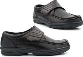 Generic Mens Wide Shoes Mens Casual Shoes Size 6 Boys Shoe Size 11 Extra Large Shoe Touch Fastening Extra Large Wide Fit EE Fitting Comfort Leather Upper Casu