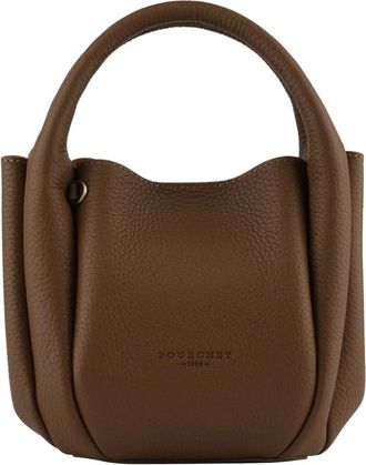 Pourchet Citrouille Handtas - Dames - Handtassen - Beige - ONE Size - Leer - Tassen