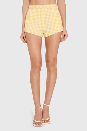 Amanda Uprichard Cara Shorts In Yellow White