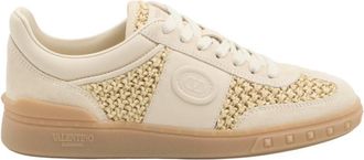 Valentino Garavani White Woven Upvillage Sneakers