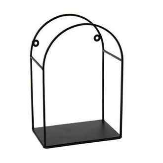 Trade Shop Trade Shop - Mensola Bacheca Da Parete Metallo Nero 17x10x25cm Serie Industrial Arco 822292