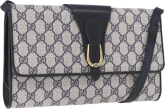 Gucci Pre-owned Vintage Schoudertas - Dames - Vintage Schoudertas - Blauw - ONE Size - Leer - Vintage