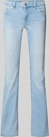 Gina Tricot Flared Jeans im Used-Look Modell Poppy in Hellblau, Gr&ouml;&szlig;e 34