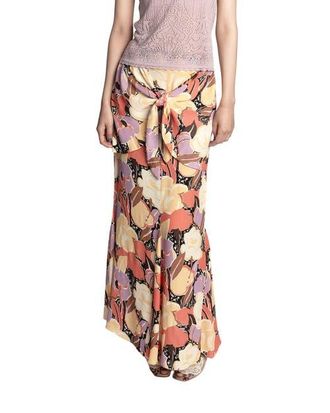 Anna Sui Desert Bloom Crepe Skirt in Sunset Multi at Nordstrom, Size 8