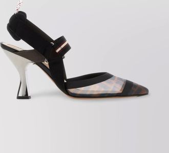 Fendi mesh colibr&igrave; pumps with unique heel design