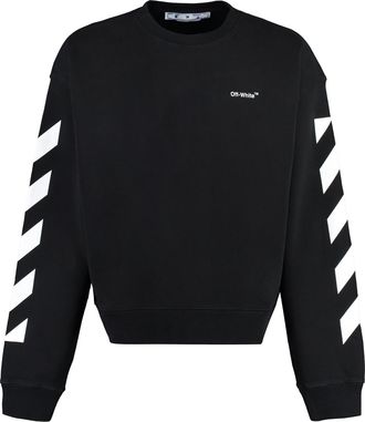 Off-white Cotton Crew-neck Sweatshirt