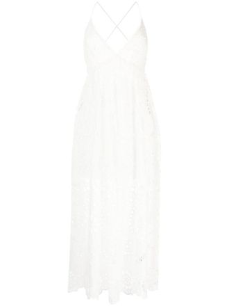 Zimmermann Abito con ricamo Lexi - Bianco