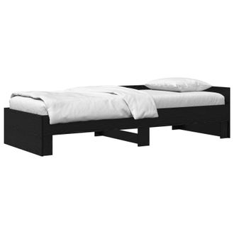 vidaXL Estructura De Cama Con Cabecero Roble Negro 80 X 200 Cm Vidaxl