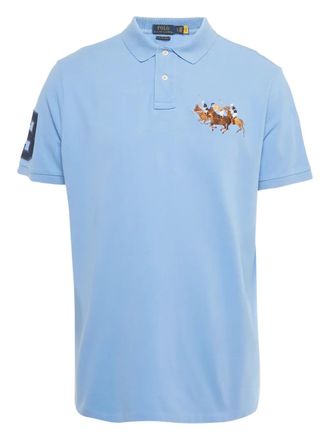 Polo Ralph Lauren light-blue graphic polo shirt