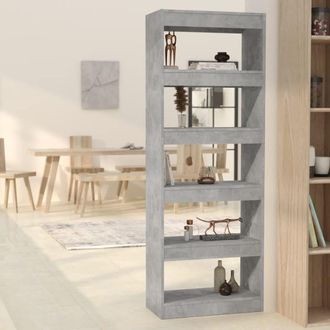 vidaXL Estanter&iacute;a/divisor Madera Ingenier&iacute;a Gris Hormig&oacute;n 60x30x166 Cm Vidaxl