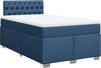 vidaXL Vidaxl - Giroletto A Molle Con Materasso Blu 120x200 Cm In Tessuto