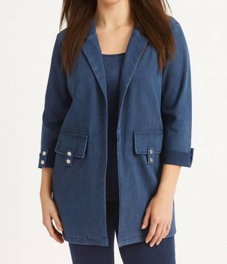 French Kyss 3/4 Sleeve Jacket In Denim
