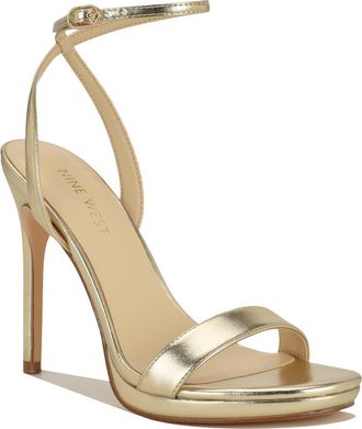 Nine West Lorent Sandal in Platino at Nordstrom Rack, Size 6.5