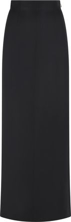 Maison Margiela Black Virgin Wool Maxi Trouser Skirt