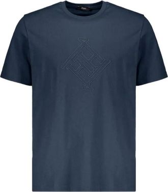 Herno Tops, Heren, Blauw, L, Katoen, Katoenen T-shirt