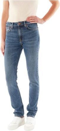 Nudie Jeans Slim-fit Jeans - Dames - Slim Fit Jeans - Blauw - W25 L30 - Jeans