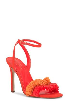 Jessica Simpson Omiena Ankle Strap Sandal in Poppy Papaya at Nordstrom, Size 8.5