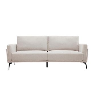 Miliboo Sof&aacute; Moderno 3 Plazas De Tejido Efecto Aterciopelado Texturizado Beige Mosco