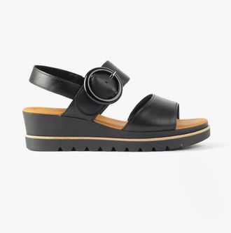 Gabor Yeo Womens Sandals Black Leather - Size UK 4