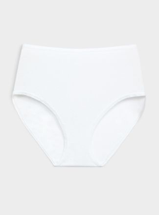 Miiyu Womens Elastic edging high-waist classic Hipster Panties 100% organic cotton