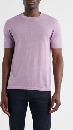 Jack Victor Wellington Cotton & Silk Crewneck T-Shirt in Lilac at Nordstrom Rack, Size X-Large