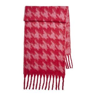 Pieces sjaal met franjes PCRONI rood